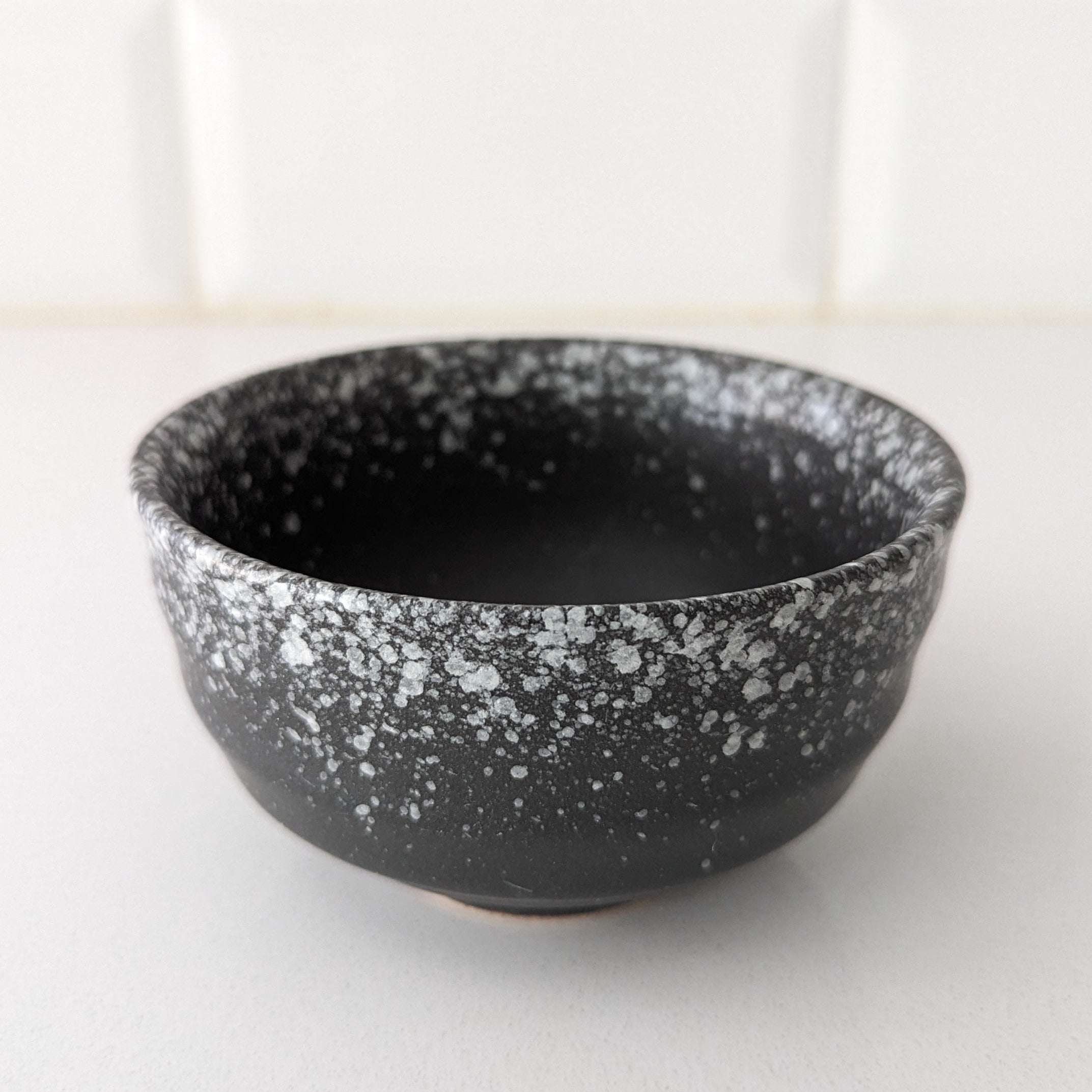 Matcha Bowl (or Chawan) in Grey with White Speckles. Part of the Matcha Green Tea Gift Set from Very Craftea