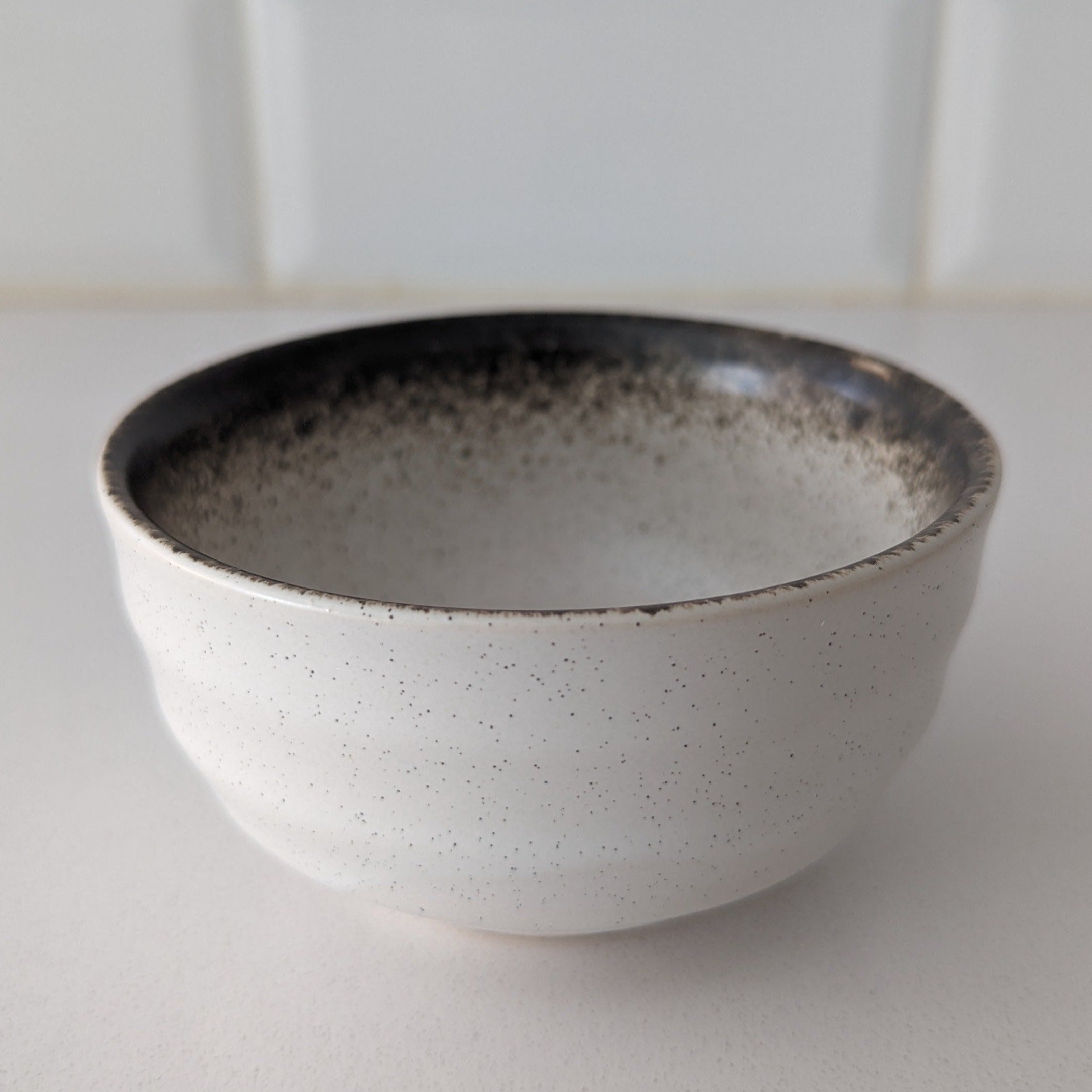 Matcha Bowl (or Chawan) in White with Brown Speckles. Part of the Matcha Green Tea Gift Set from Very Craftea