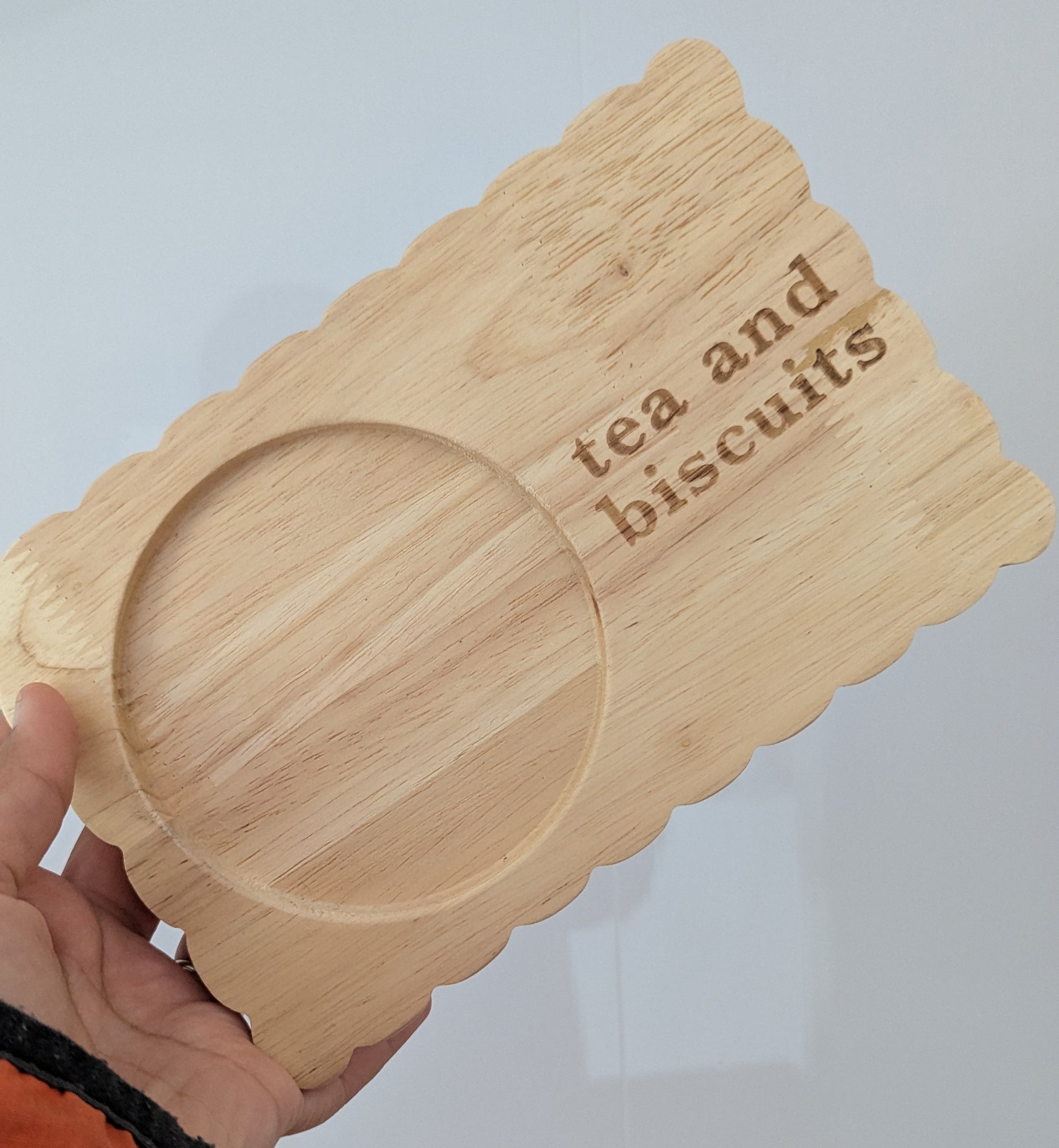 Tea and Biscuits Wooden Tray