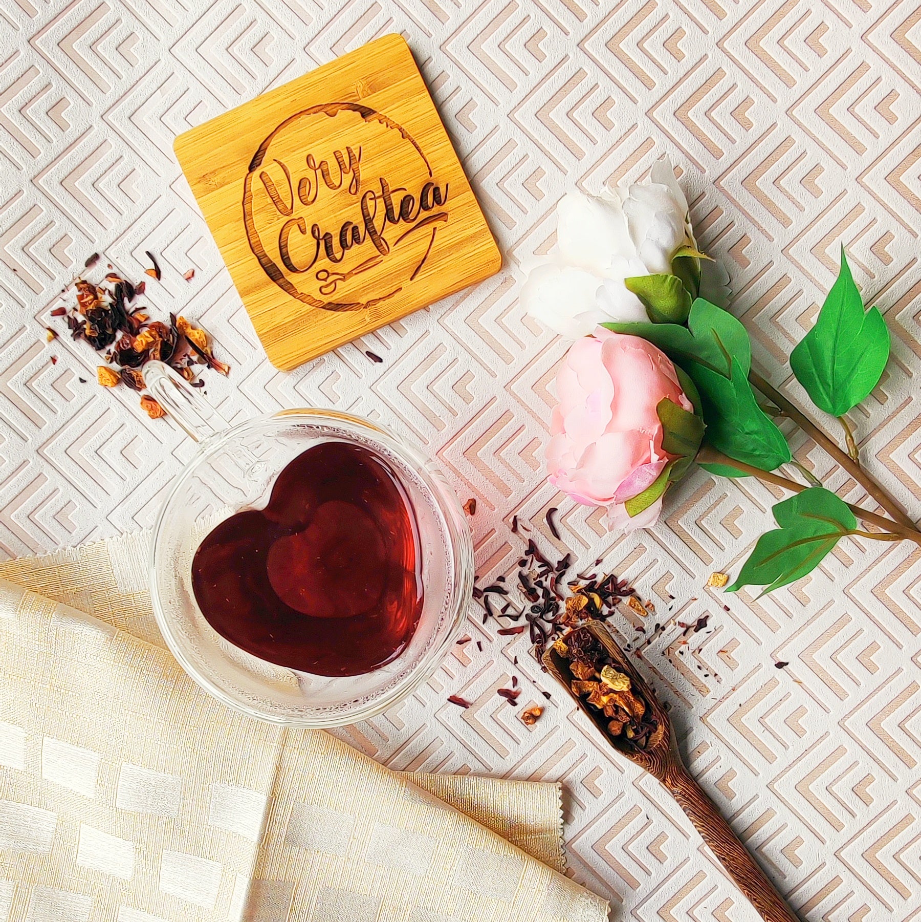 HEART SHAPED GLASS MUG