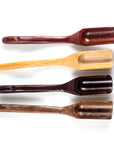 Set of Wooden tea scoops in rosewood, bamboo, ebony and panga panga from Very Craftea