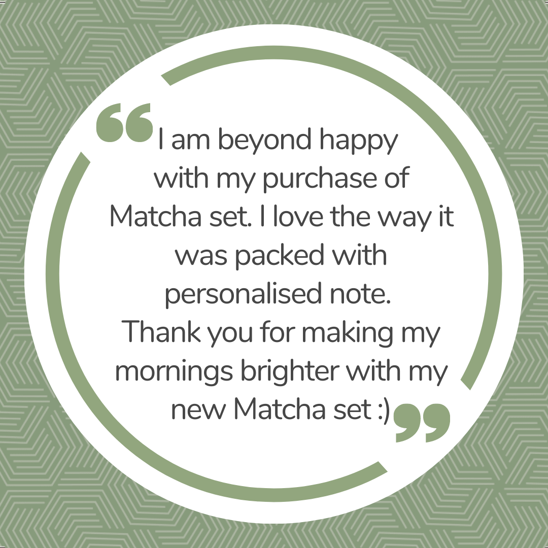 Review from Customer of Matcha Green Tea Gift Set from Very Craftea 