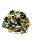 Close up of Blue Apple and Lime loose leaf fruit tea from Very Craftea