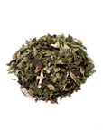 Close up of Peppermint loose leaf herbal tea from Very Craftea