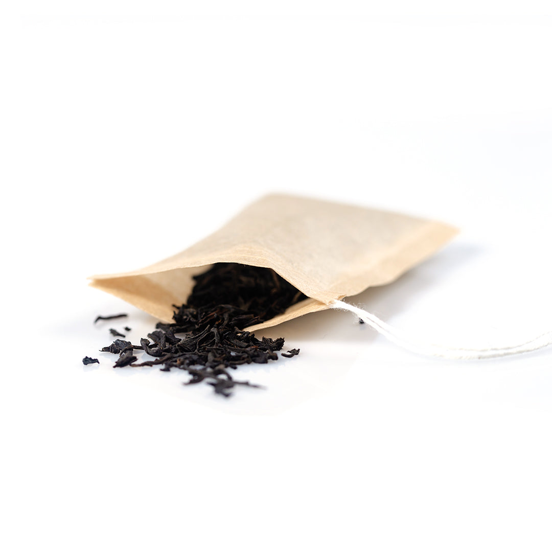 Close up of Biodegradable Self Fill Teabags for loose leaf tea from Very Craftea