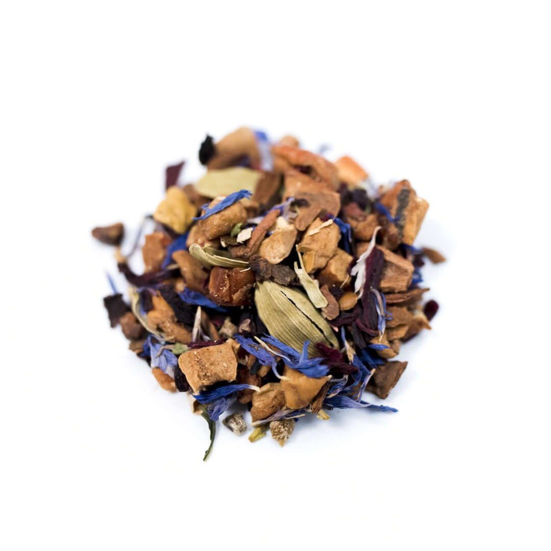 Close up of Spiced Apple loose leaf fruit tea from Very Craftea