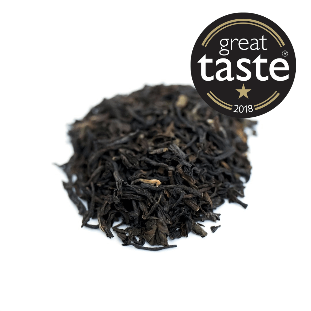 Close up of Great Taste Award Winning English Breakfast loose leaf black tea from Very Craftea